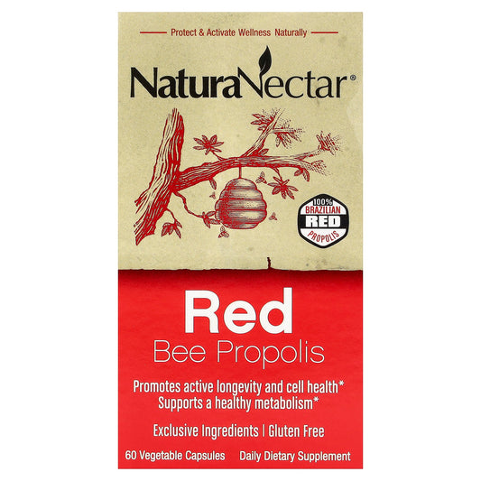 NaturaNectar, Red Bee Propolis, 60 Vegetable Capsules