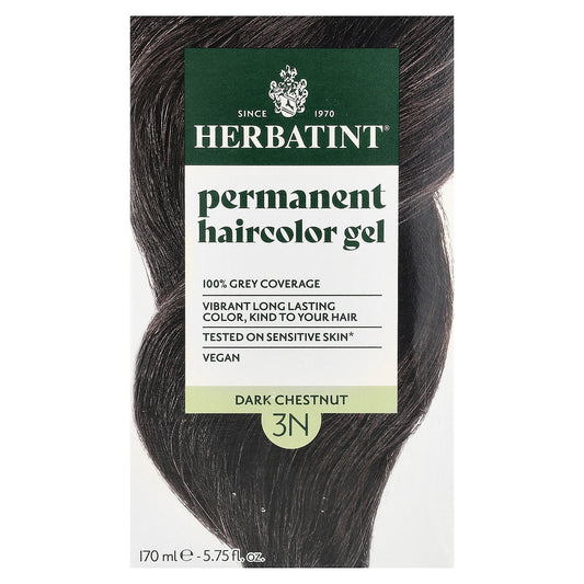 Herbatint, Permanent Haircolor Gel, 3N Dark Chestnut, 5.75 fl oz (170 ml)