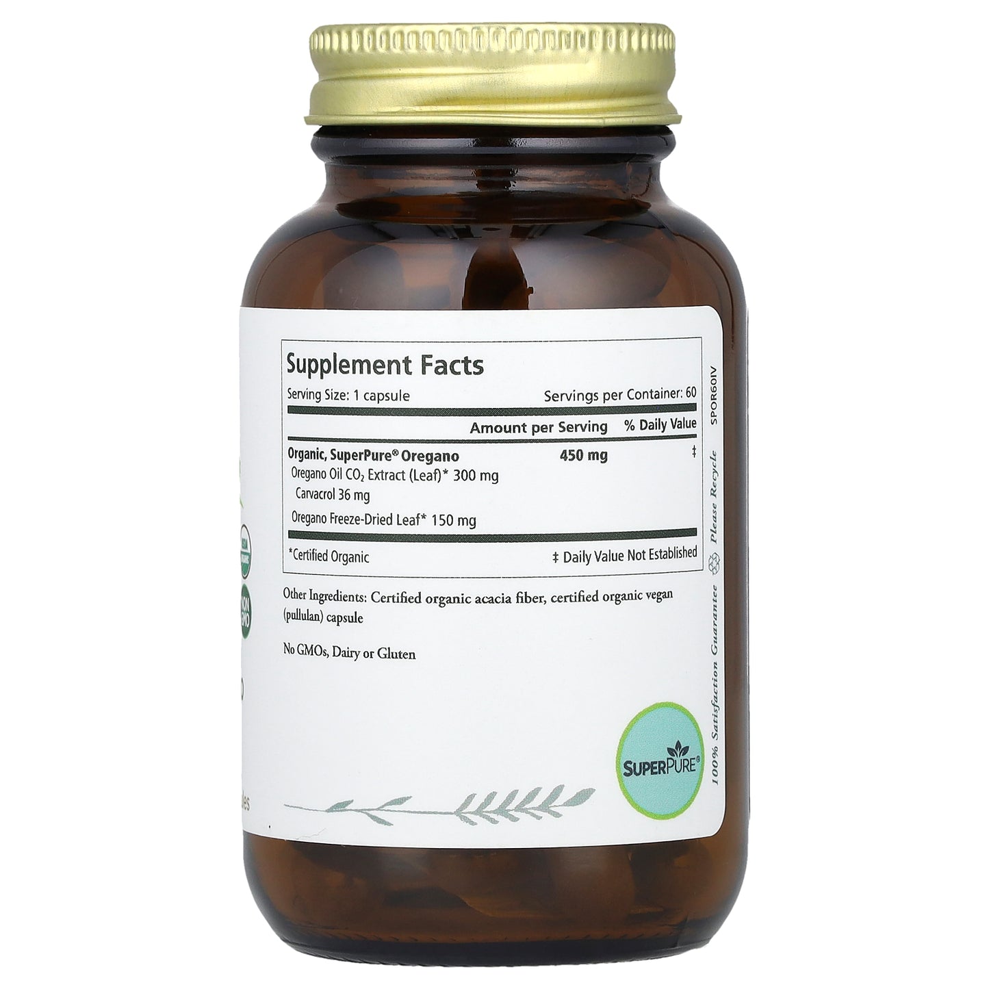 Pure Synergy, SuperPure® Oregano, 60 Capsules (450 mg per Capsule)