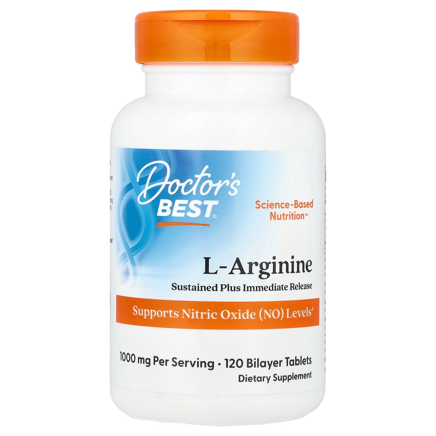 Doctor's Best, L-Arginine, 120 Bilayer Tablets (500 mg per Tablet)