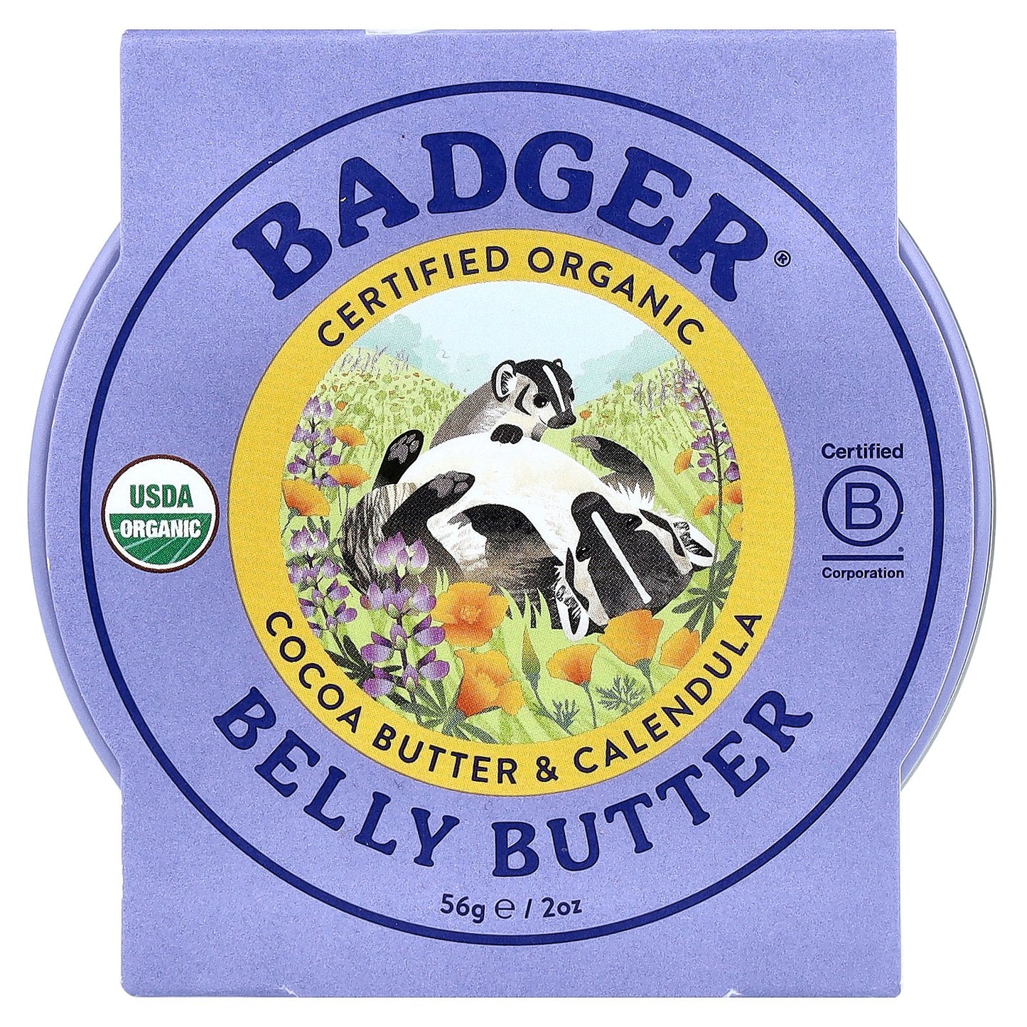 Badger, Organic Belly Butter, Cocoa Butter & Calendula,  2 oz (56 g)
