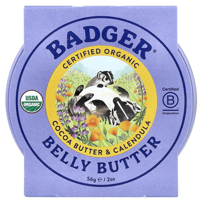 Badger, Organic Belly Butter, Cocoa Butter & Calendula,  2 oz (56 g)