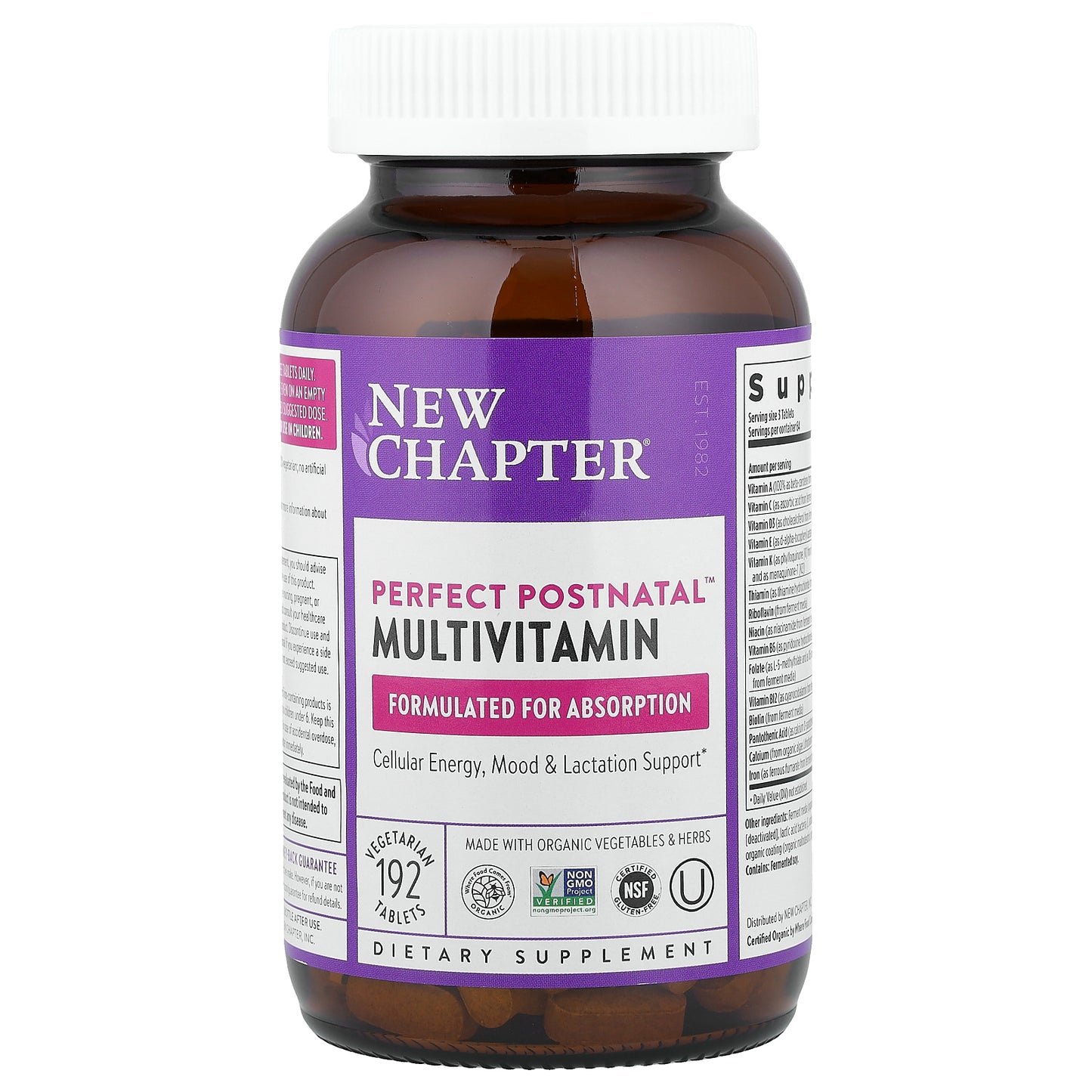 New Chapter, Perfect Postnatal™ Multivitamin, 192 Vegetarian Tablets