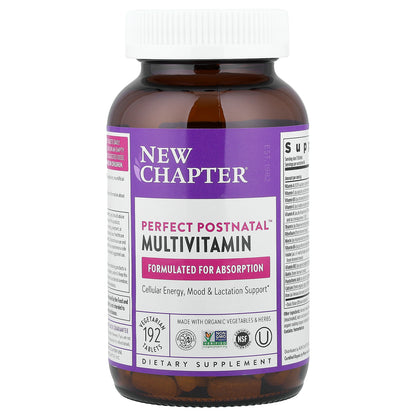 New Chapter, Perfect Postnatal™ Multivitamin, 192 Vegetarian Tablets