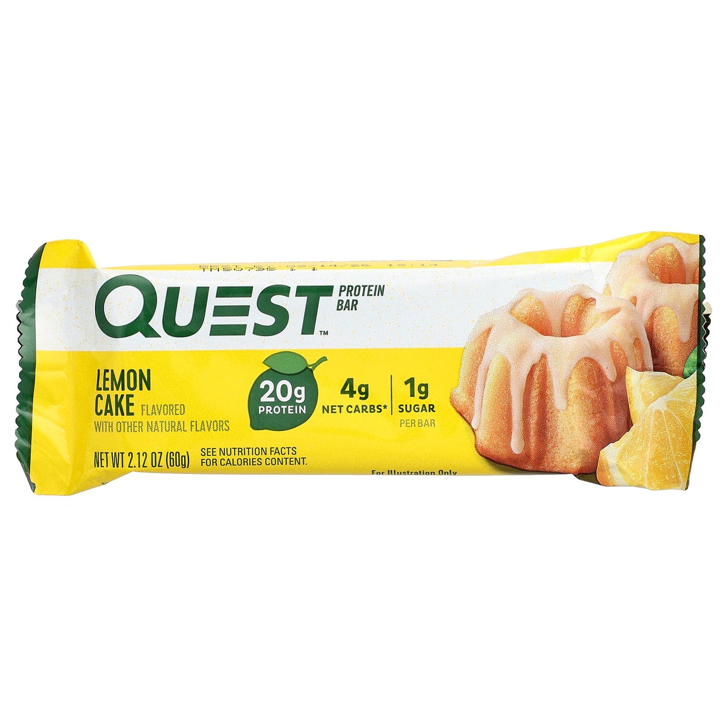 Quest Nutrition, Protein Bar, Lemon Cake, 12 Bars, 2.12 oz (60 g) Each