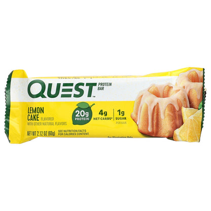 Quest Nutrition, Protein Bar, Lemon Cake, 12 Bars, 2.12 oz (60 g) Each