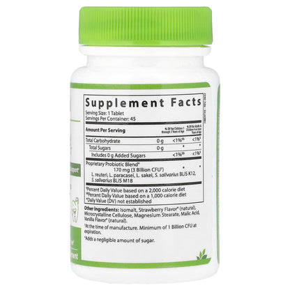 Vital Nutrients, Hyperbiotics®, PRO-Kids® ENT, Sugar Free, Strawberry Vanilla, 3 Billion CFU, 45 Chewable Tablets