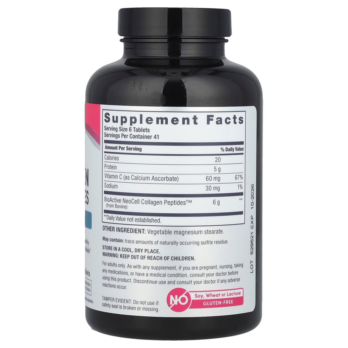 NeoCell, Grassfed Collagen Peptides + Vitamin C, 250 Tablets