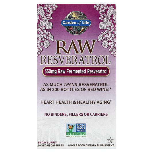 Garden of Life, RAW Resveratrol, 60 Vegan Capsules
