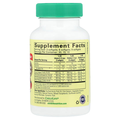 ChildLife Essentials, Pure DHA, Natural Berry, 90 Softgels