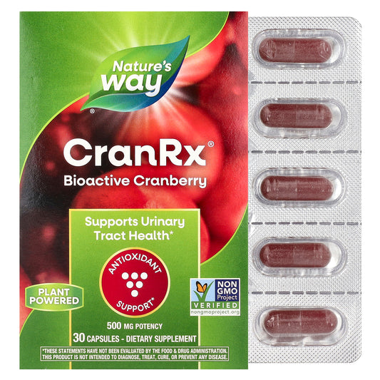 Nature's Way, CranRx®, Bioactive Cranberry, 500 mg, 30 Capsules