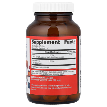 Metagenics, CoQ10 ST®, 100 mg, 120 Softgels