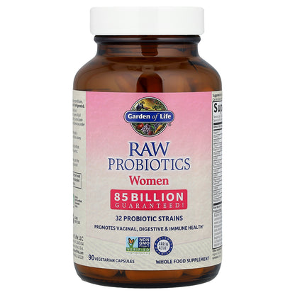 Garden of Life, RAW Probiotics, Women, 85 Billion, 90 Vegetarian Capsules