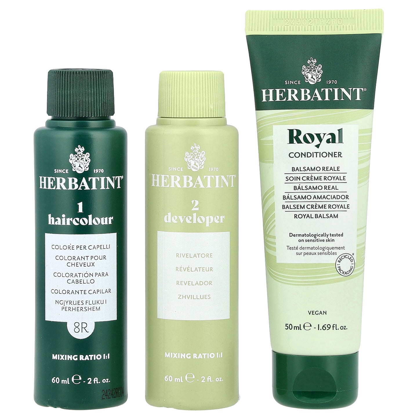 Herbatint, Permanent Haircolor Gel, 8R Light Copper Blonde, 5.75 fl oz (170 ml)