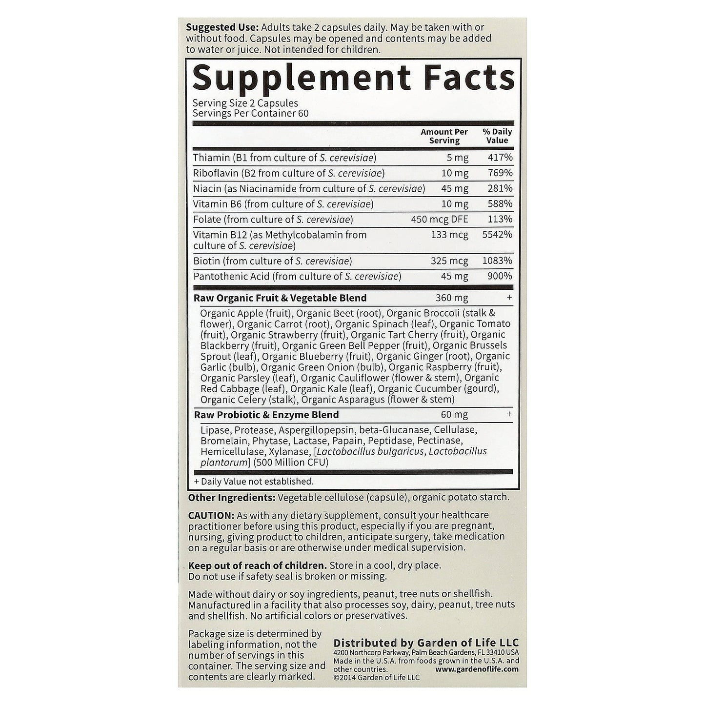 Garden of Life, Vitamin Code®, RAW B-Complex™, 120 Vegan Capsules