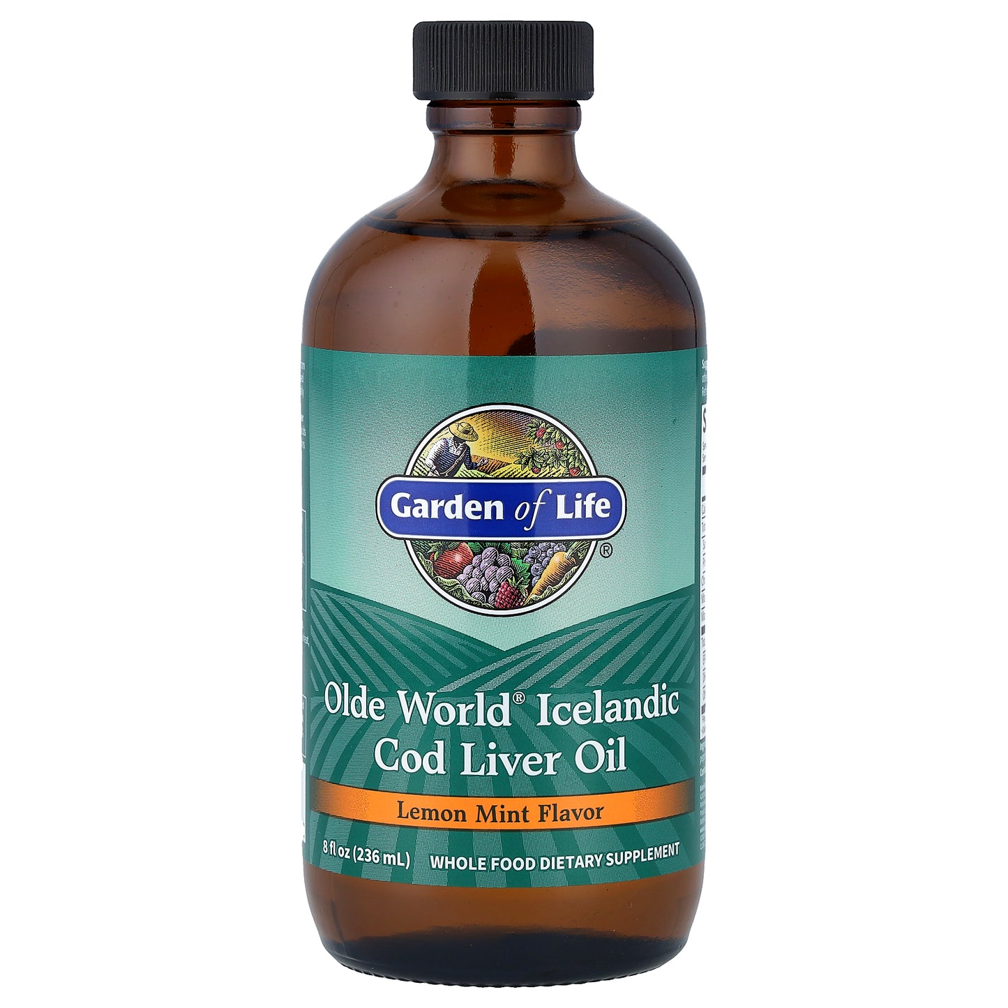 Garden of Life, Olde World® Icelandic Cod Liver Oil, Lemon Mint, 8 fl oz (236 ml)