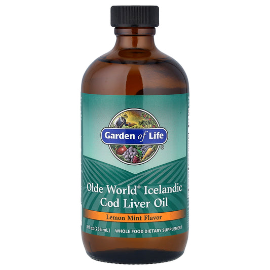 Garden of Life, Olde World® Icelandic Cod Liver Oil, Lemon Mint, 8 fl oz (236 ml)