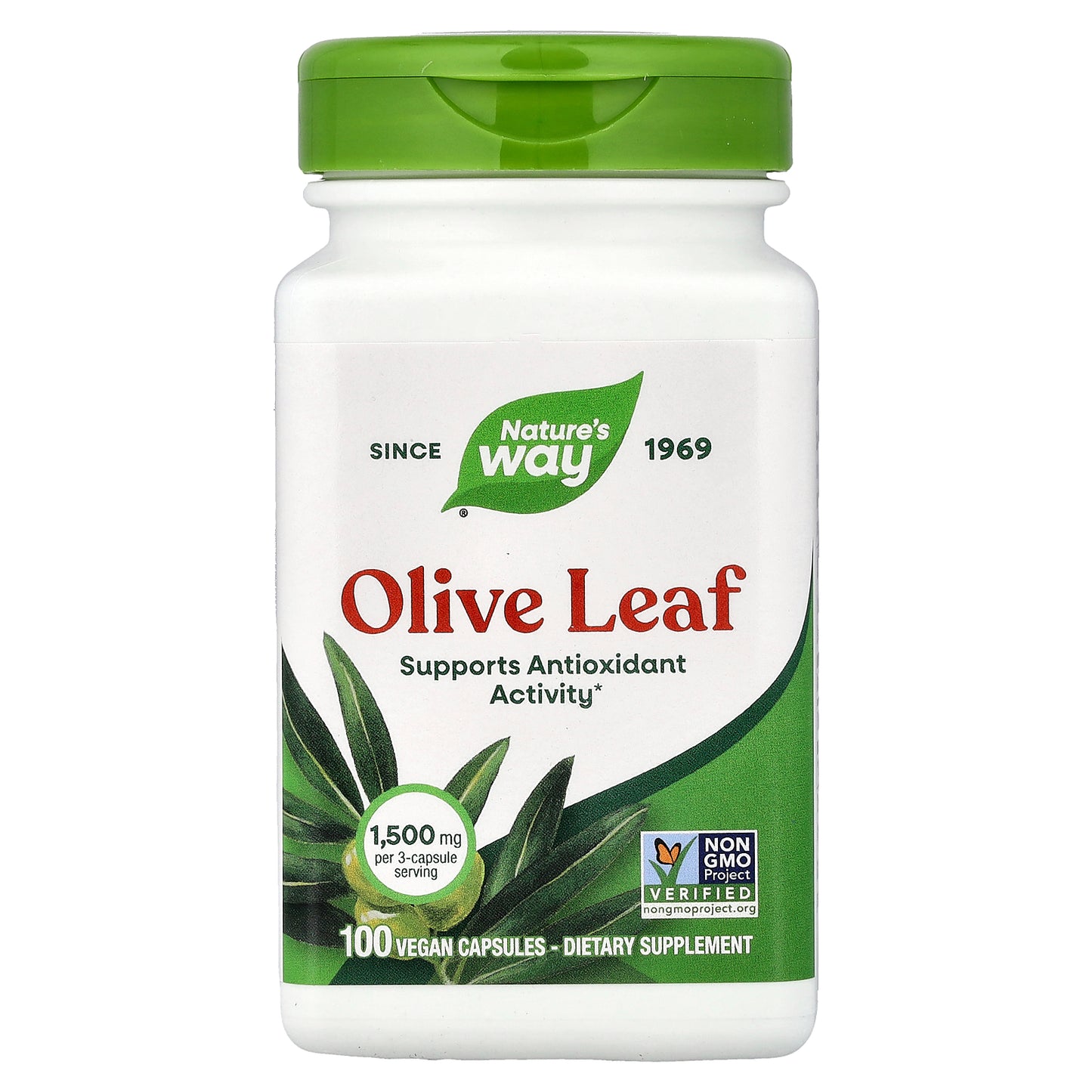 Nature's Way, Olive Leaf, 100 Vegan Capsules (500 mg per Capsule)