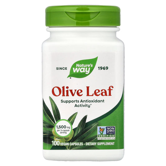 Nature's Way, Olive Leaf, 100 Vegan Capsules (500 mg per Capsule)