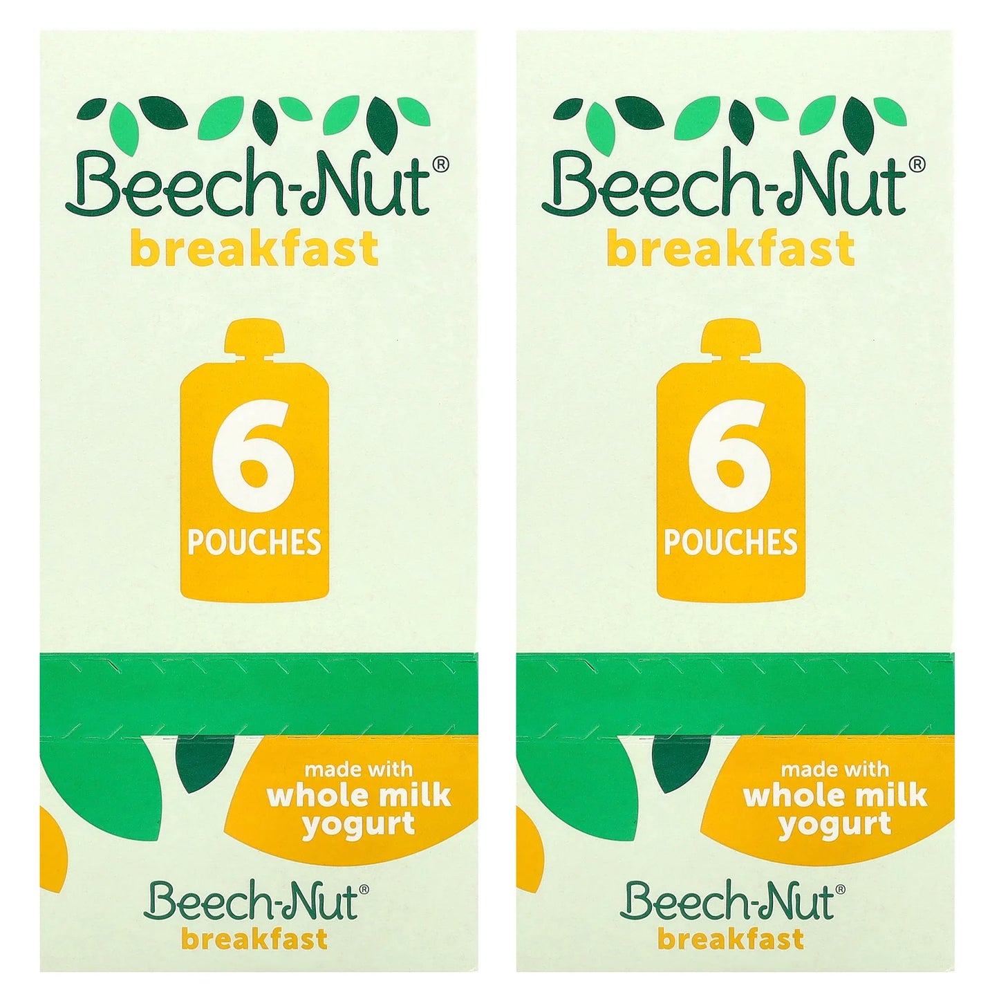 Beech-Nut, Breakfast, 12+ Months, Yogurt, Banana & Mixed Berry, 12 Pouches, 3.5 oz (99 g) Each
