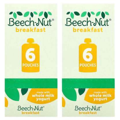 Beech-Nut, Breakfast, 12+ Months, Yogurt, Banana & Mixed Berry, 12 Pouches, 3.5 oz (99 g) Each