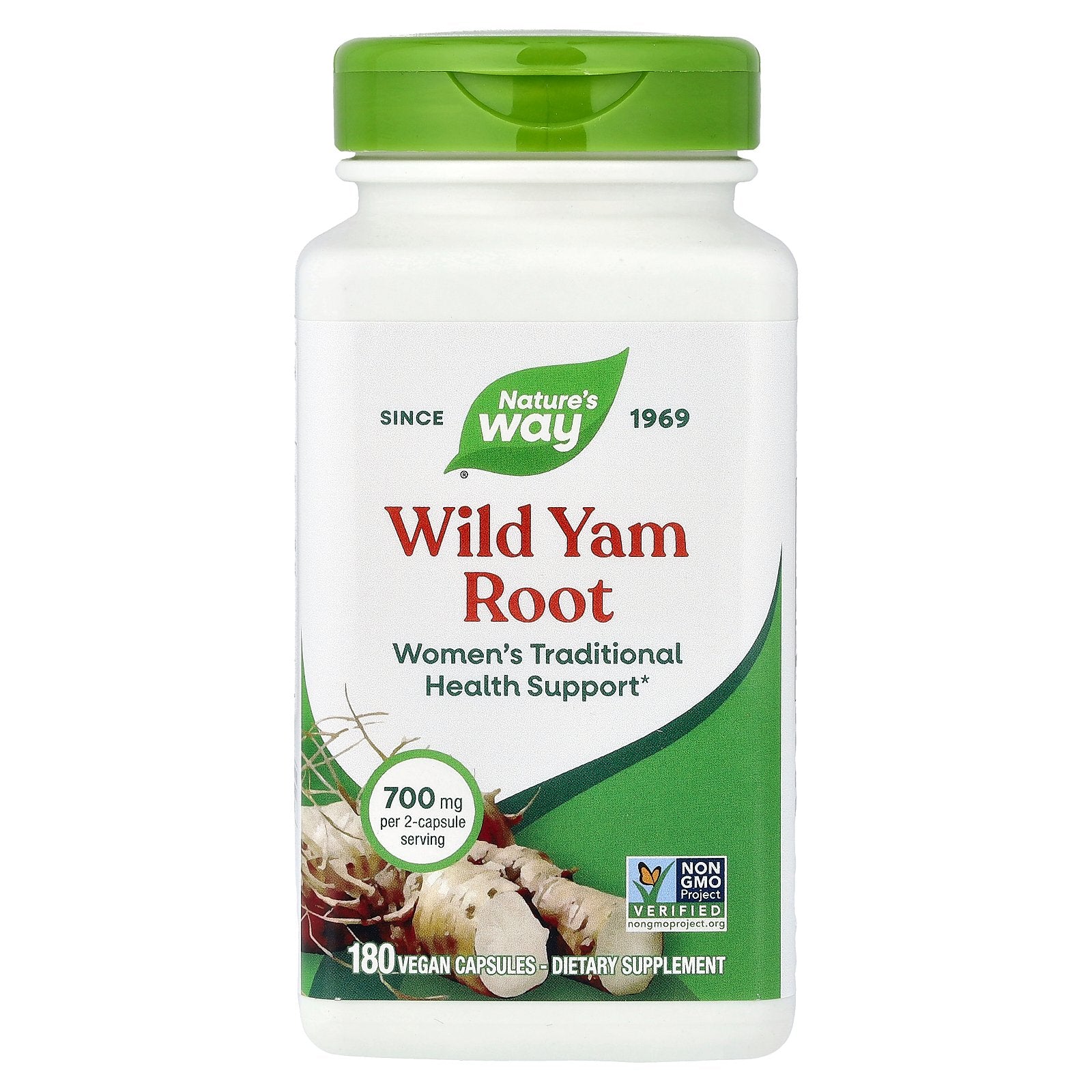 Nature's Way, Wild Yam Root, 180 Vegan Capsules (350 mg Per capsule)