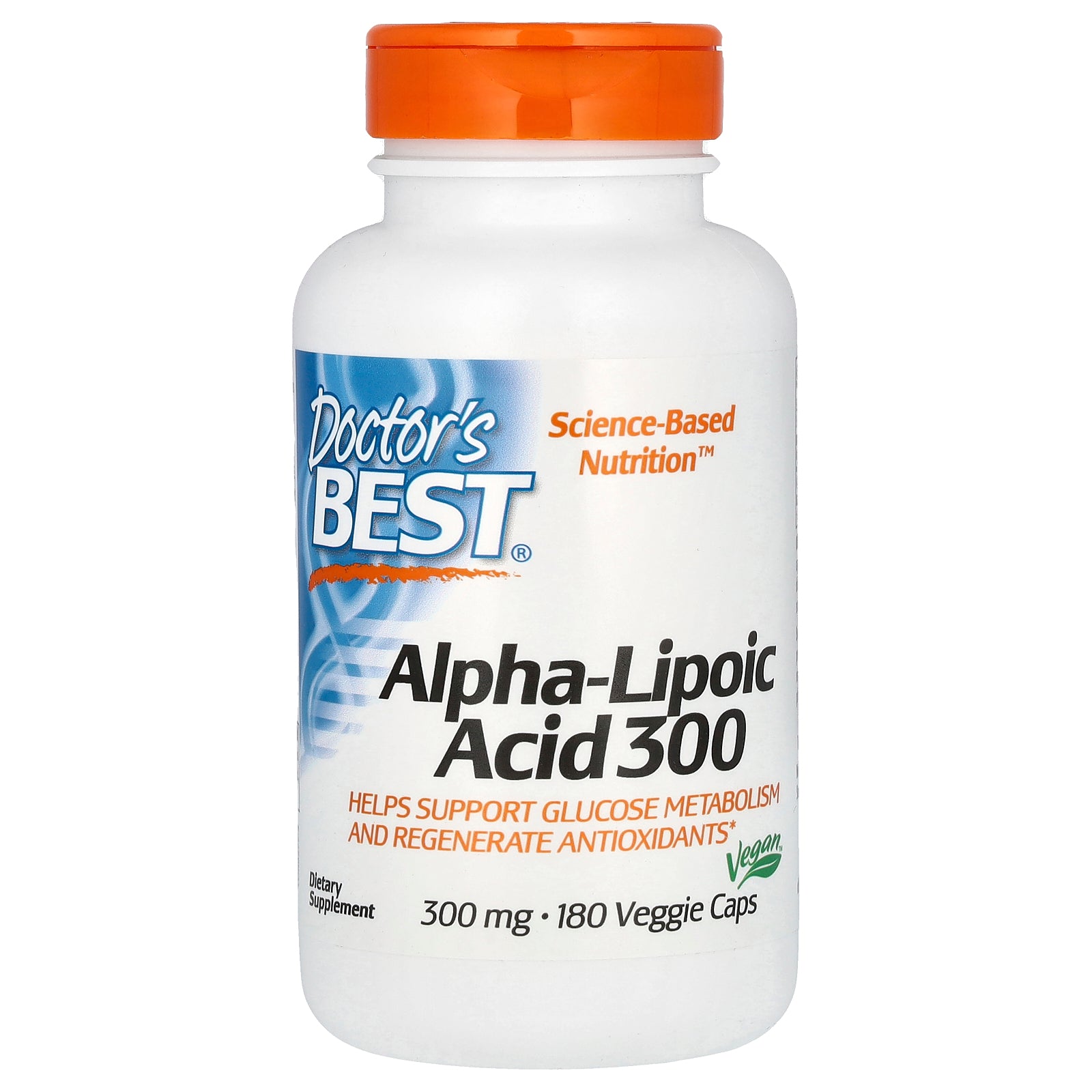 Doctor's Best, Alpha-Lipoic Acid 300, 300 mg, 180 Veggie Caps