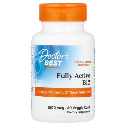 Doctor's Best, Fully Active B12, 1,500 mcg, 60 Veggie Caps