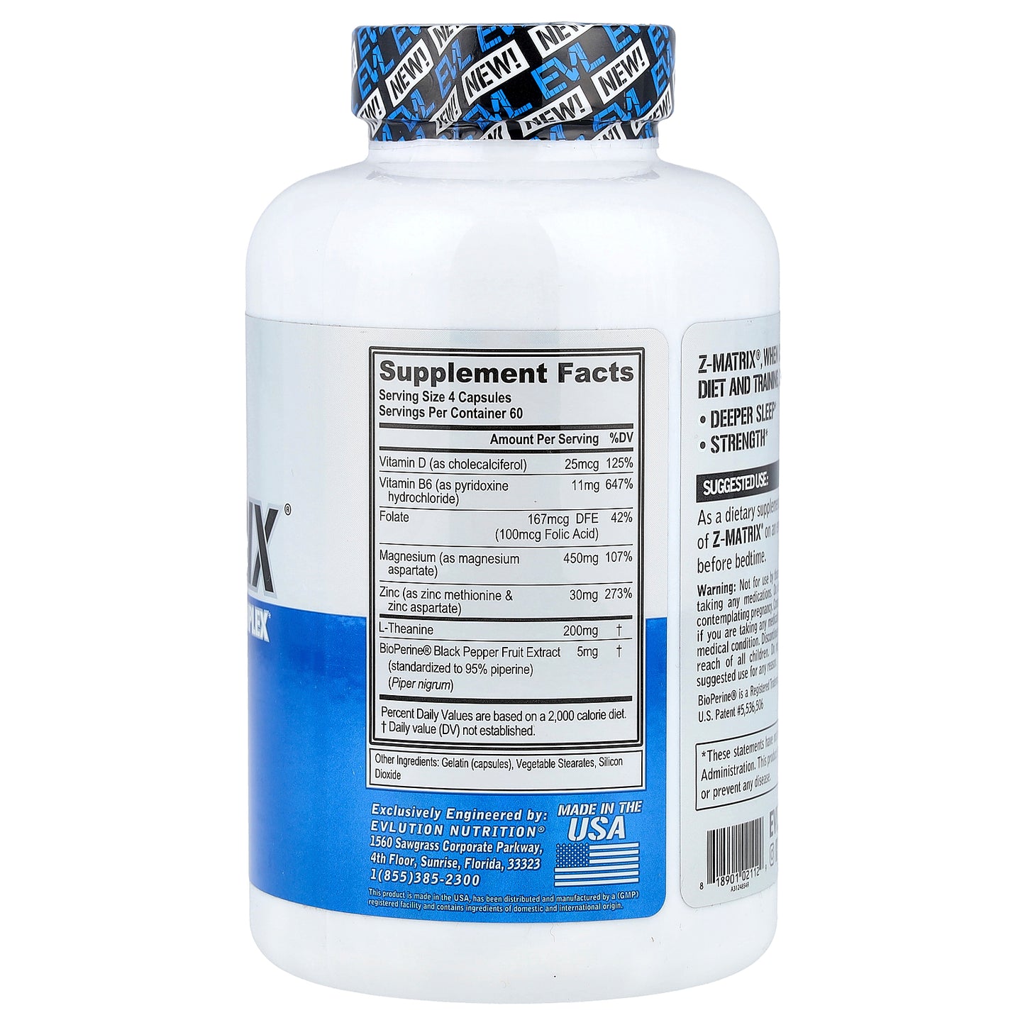 EVLution Nutrition, Z-Matrix®, Recovery & Sleep Complex, 240 Capsules