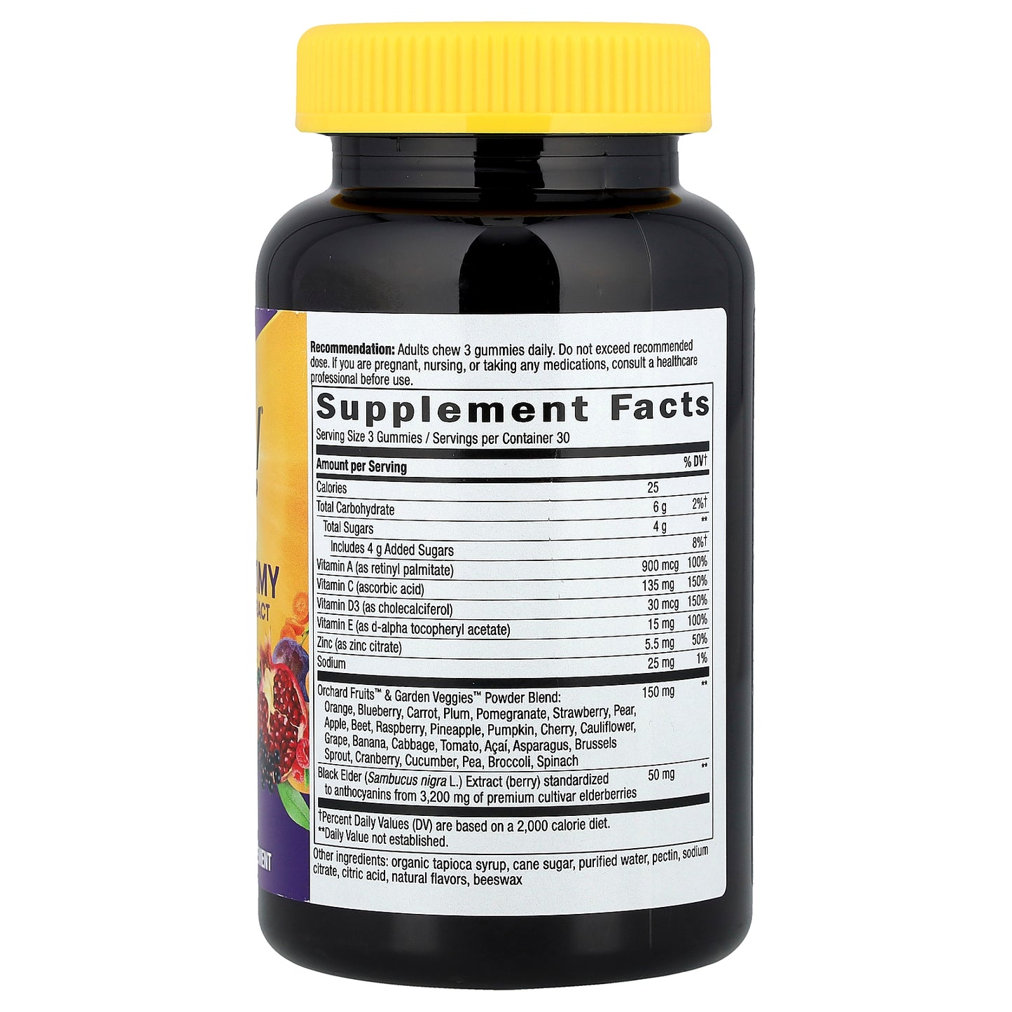 Nature's Way, Alive!® Immune Gummy with Elderberry Extract, Grape & Cherry, 90 Gummies