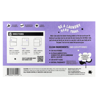 Molly's Suds, Dryer Sheets, Lavender, 120 Sheets