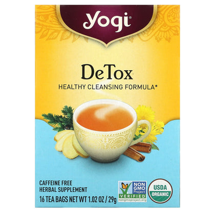 Yogi Tea, Detox, Caffeine Free, 16 Tea Bags, 1.02 oz (29 g)