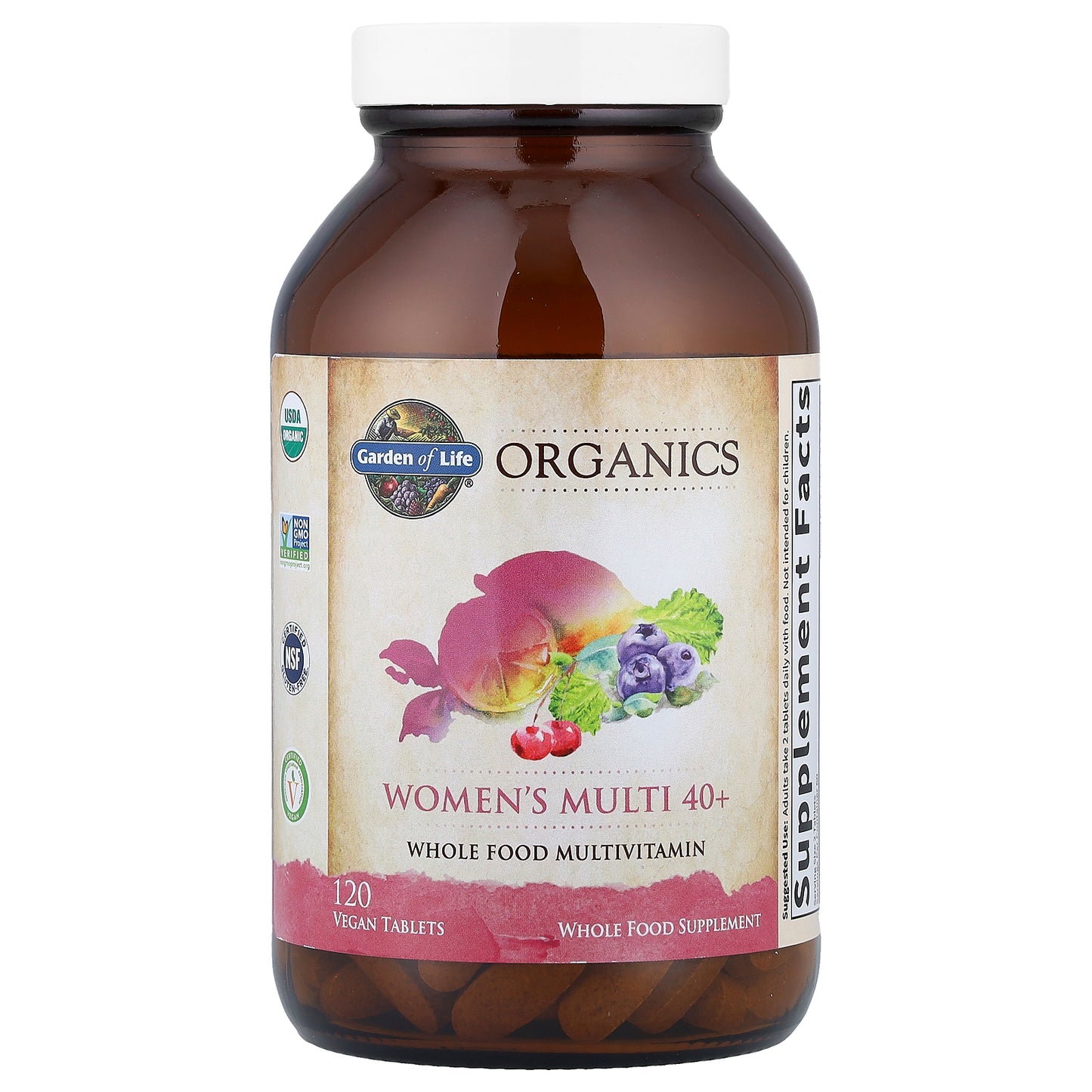 Garden of Life, Organics, Women's Multi 40+, 120 Vegan Tablets