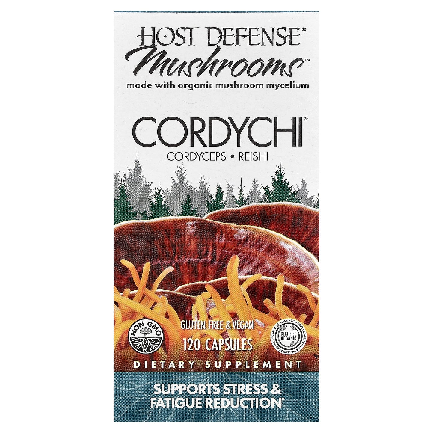 Host Defense, Mushrooms™, Cordychi®, 120 Capsules