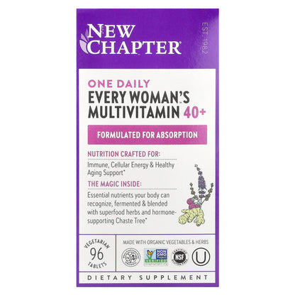 New Chapter, One Daily Every Woman's Multivitamin™ 40+, 96 Vegetarian Tablets