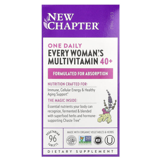 New Chapter, One Daily Every Woman's Multivitamin™ 40+, 96 Vegetarian Tablets