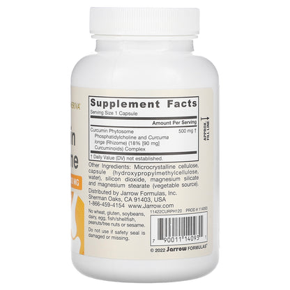 Jarrow Formulas, Curcumin Phytosome, 500 mg, 120 Veggie Capsules