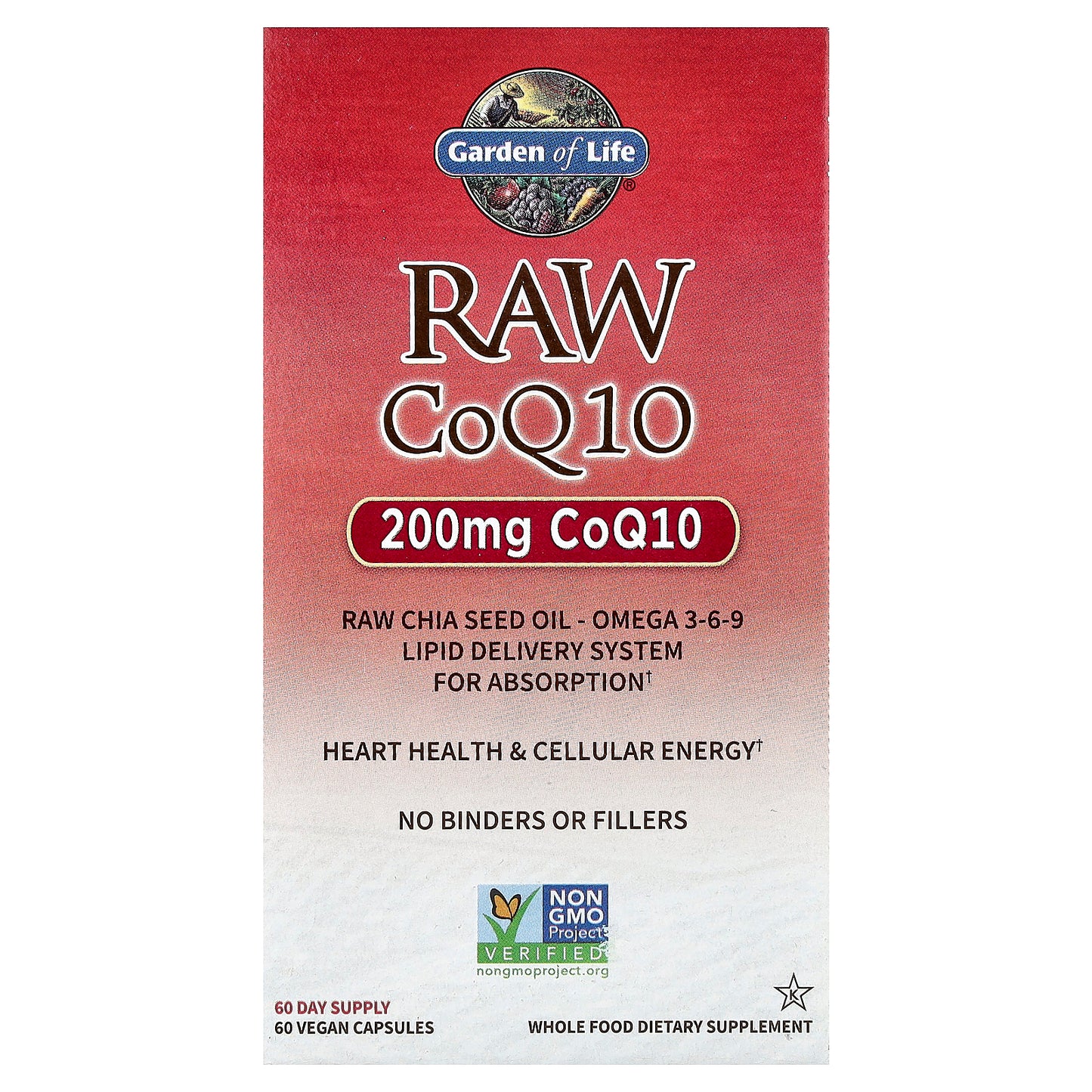 Garden of Life, RAW CoQ10, 60 Vegan Capsules