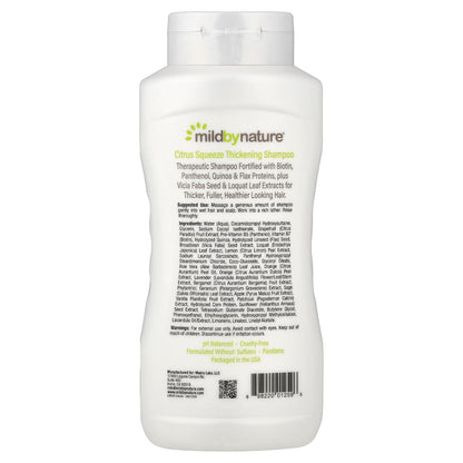 Mild By Nature, Thickening Shampoo, B-Complex + Biotin, Citrus Squeeze, 16 fl oz (473 ml)