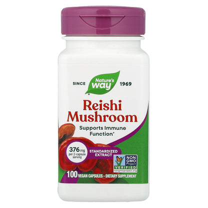Nature's Way, Reishi Mushroom, 100 Vegan Capsules (188 mg per Capsule)
