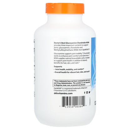 Doctor's Best, Glucosamine Chondroitin MSM, 360 Veggie Capsules