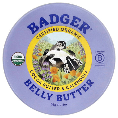 Badger, Organic Belly Butter, Cocoa Butter & Calendula,  2 oz (56 g)