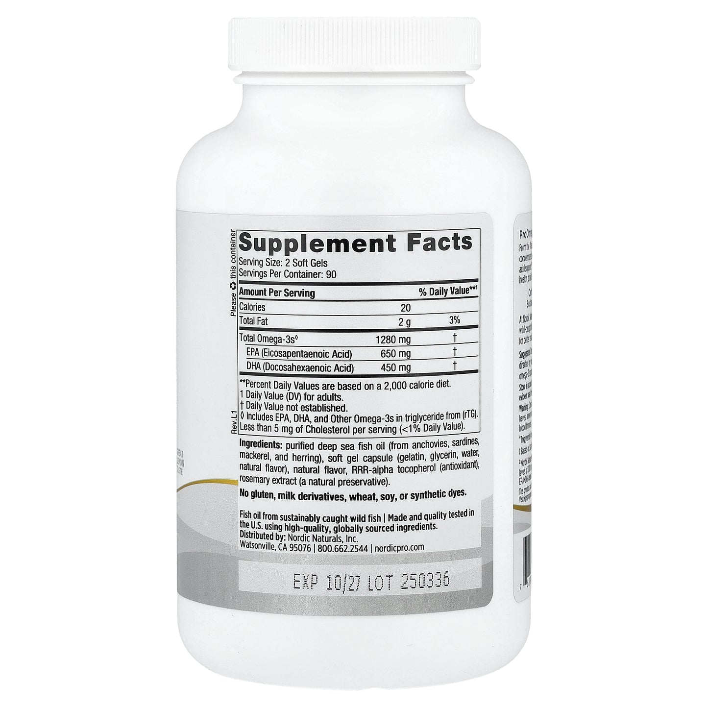 Nordic Naturals, ProOmega®, Lemon, 180 Soft Gels (640 mg per Soft Gel)