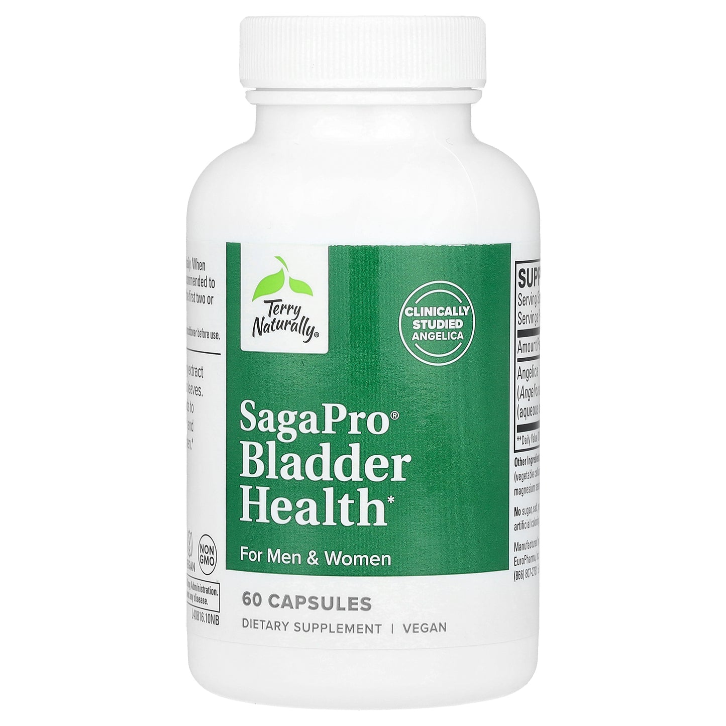 Terry Naturally, SagaPro®, Bladder Health, For Men & Women, 60 Capsules (100 mg per Capsule)