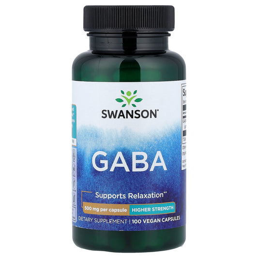 Swanson, GABA, 500 mg, 100 Vegan Capsules
