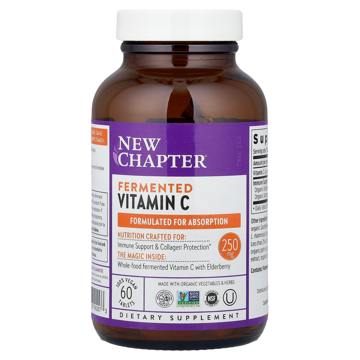 New Chapter, Fermented Vitamin C, 60 Vegan Tablets