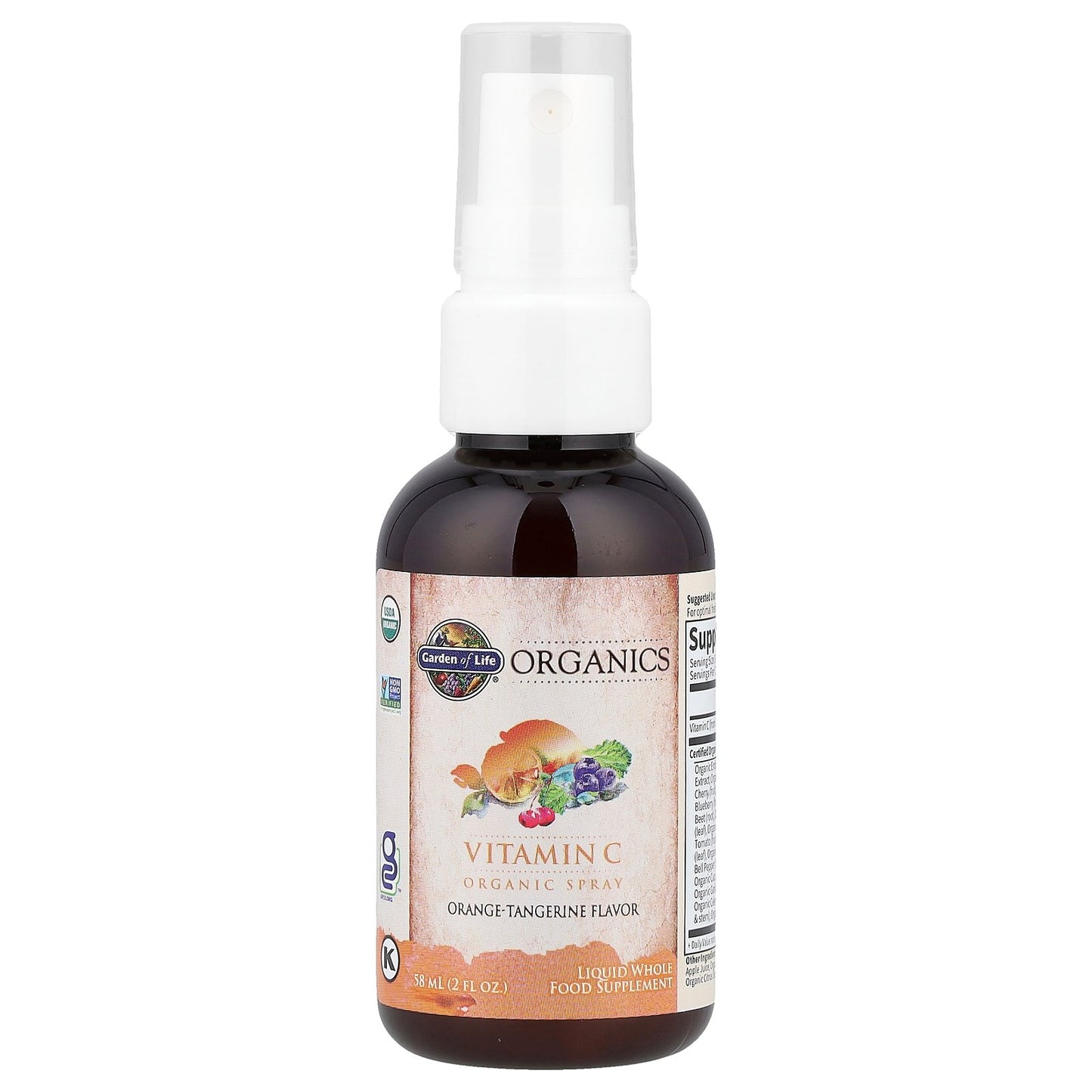 Garden of Life, Organics, Vitamin C Organic Spray, Orange-Tangerine, 2 fl oz (58 ml)