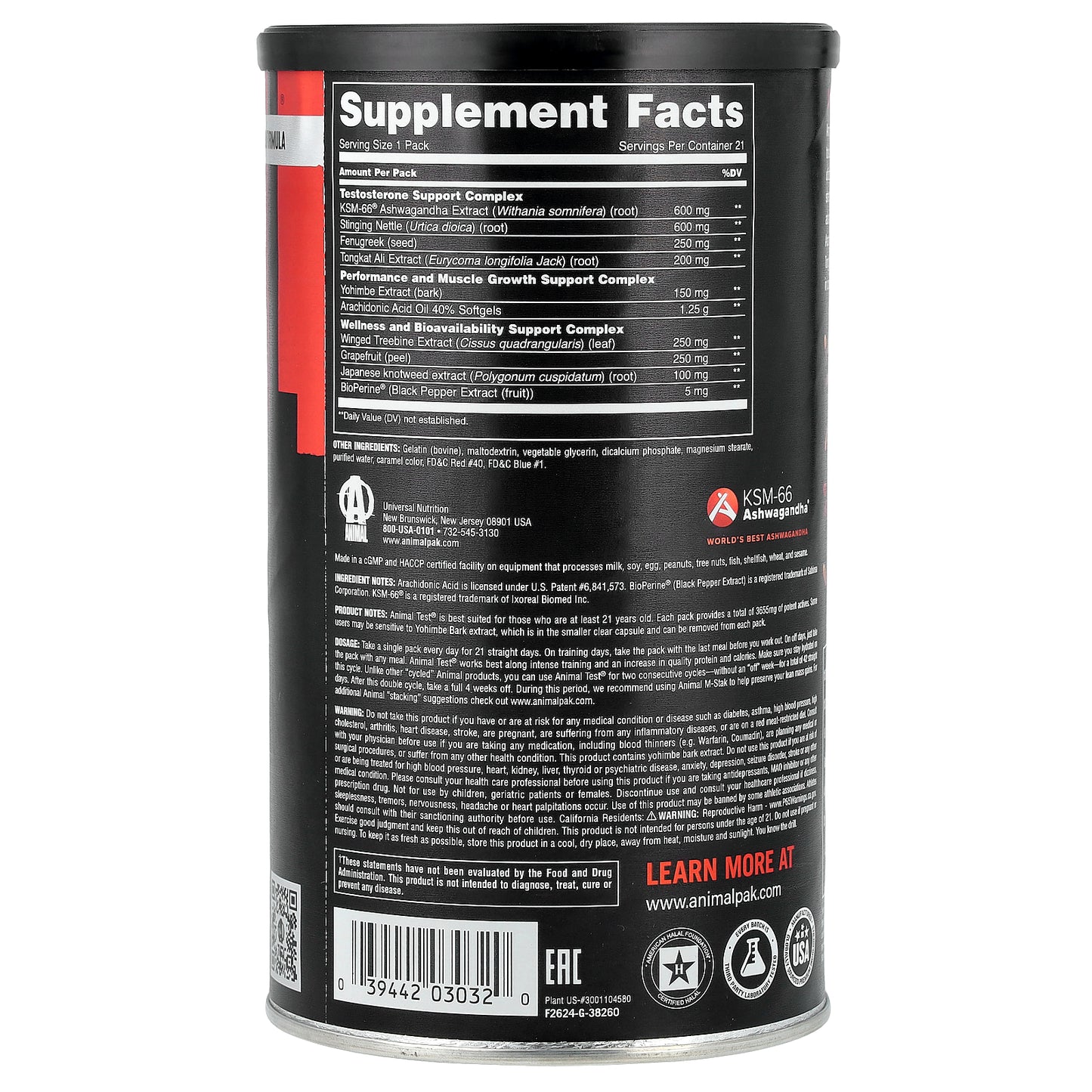 Animal, Advanced Test®, 21 Packs