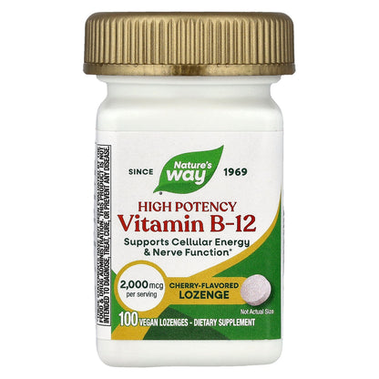 Nature's Way, Vitamin B-12, Cherry, 100 Vegan Lozenges