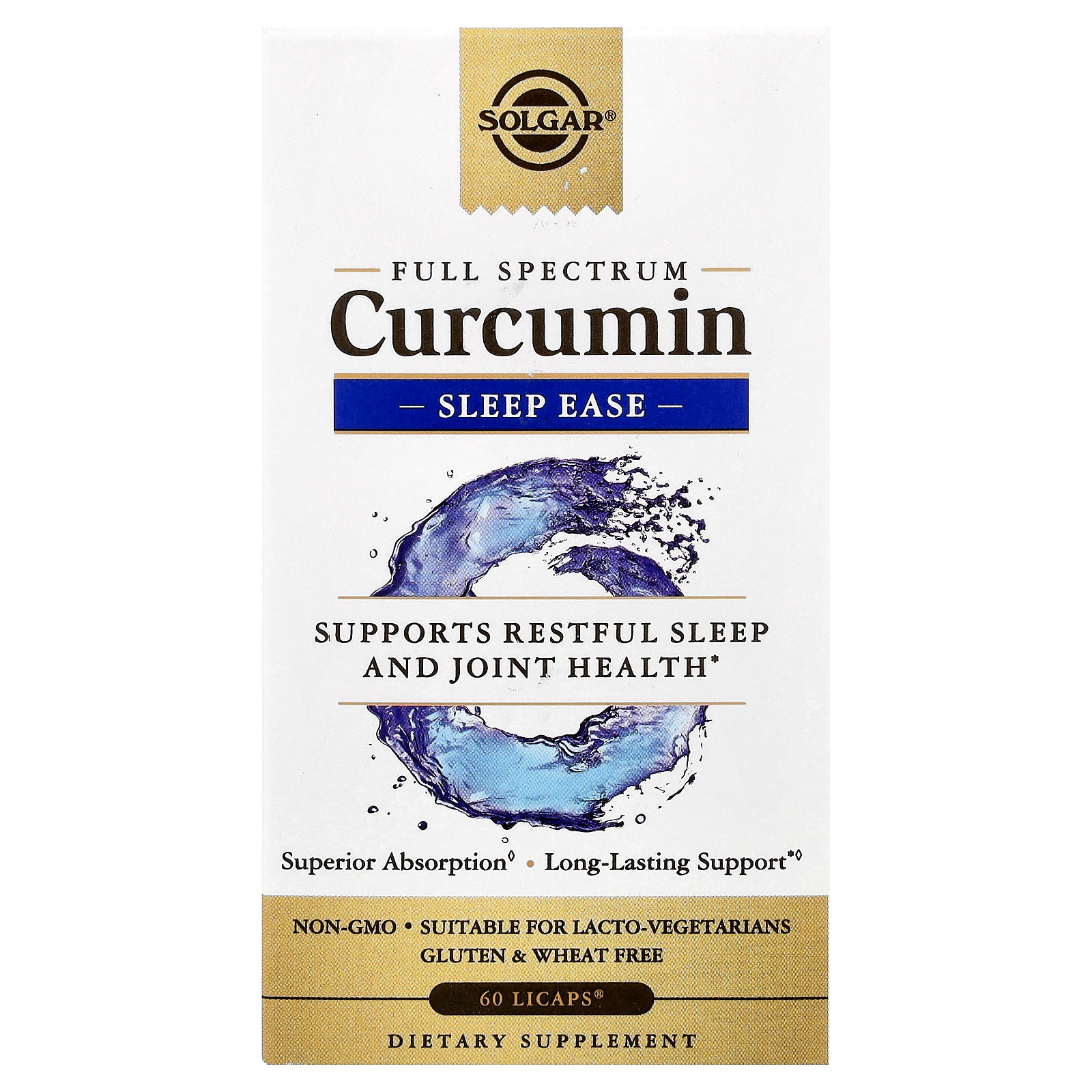 Solgar, Full Spectrum Curcumin, Sleep Ease, 60 Licaps®